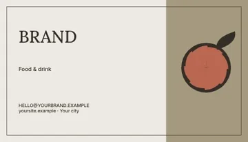 Food & drink · Studio business card template