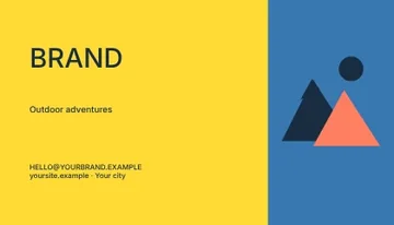 Outdoor adventures · Gallery business card template