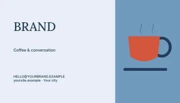 Coffee & conversation · Contour business card template