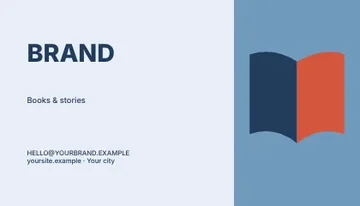 Books & stories · Duotone business card template