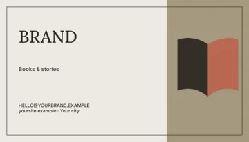 Books & stories · Studio business card template