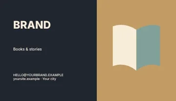 Books & stories · Typographic business card template