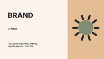 Lifestyle · Duotone business card template