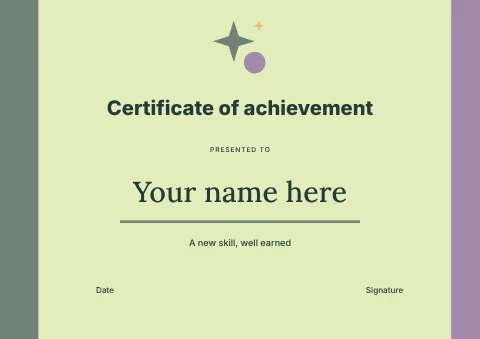 Certificate of achievement · Geometric certificate template