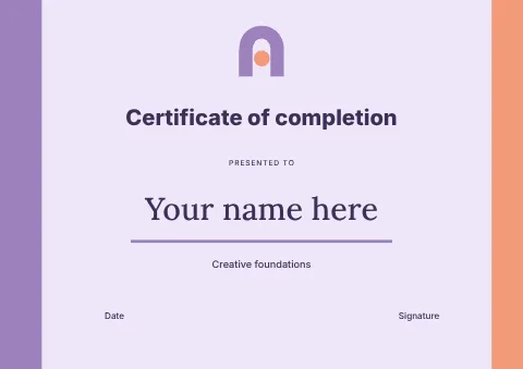Certificate of completion · Playful certificate template