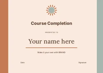 Course Completion · Medallion certificate template