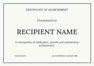Personal Progress · Medallion certificate template