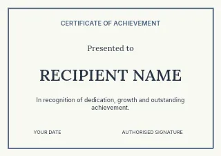 Project Completion · Structured certificates certificate template