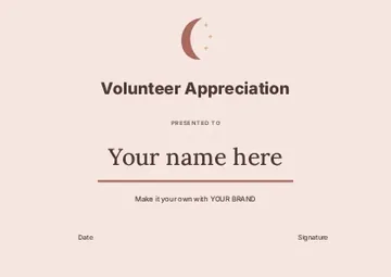 Volunteer Appreciation · Orbit certificate template