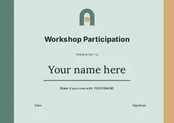 Workshop Participation · Frame certificate template