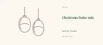 Christmas bake sale · Architectural grid event ticket template