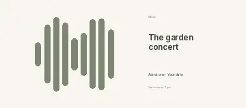 The Garden Concert · Horizontal photo dialogue event ticket template