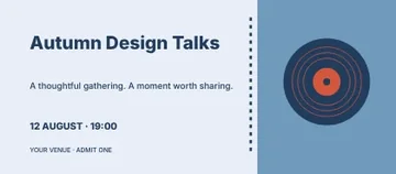 Autumn Design Talks · Duotone event ticket template