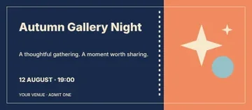 Autumn Gallery Night · Spectrum event ticket template