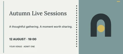 Autumn Live Sessions · Linework event ticket template