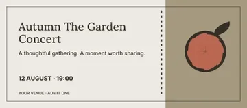 Autumn The Garden Concert · Studio event ticket template