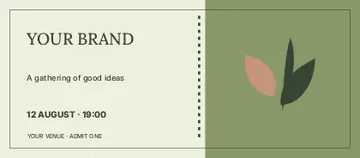 Conference · Botanical event ticket template