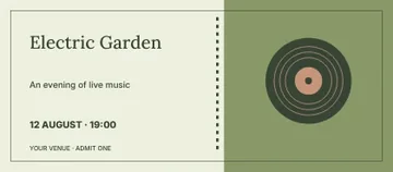 Electric Garden · Botanical event ticket template