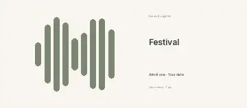 Future Folk · Bold event ticket template