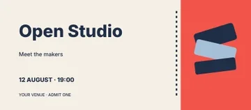 Open Studio · Swiss event ticket template