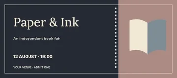 Paper & Ink · Elegant event ticket template