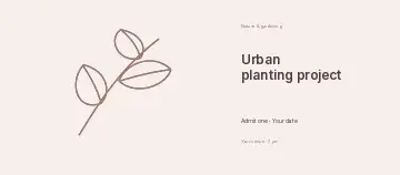 Urban planting project · Editorial event ticket template
