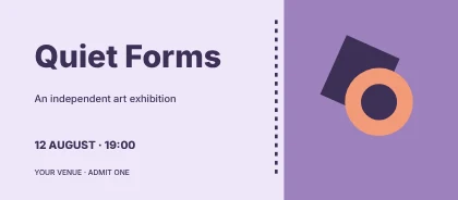 Quiet Forms · Playful event ticket template