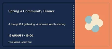 Spring A Community Dinner · Studio event ticket template