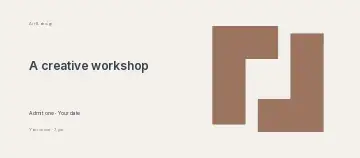 Spring A Creative Workshop · Linework event ticket template