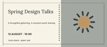 Spring Design Talks · Signal event ticket template