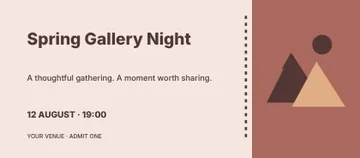 Spring Gallery Night · Orbit event ticket template