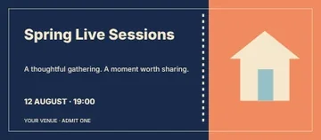 Spring Live Sessions · Spectrum event ticket template