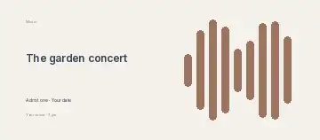 Spring The Garden Concert · Horizontal photo dialogue event ticket template