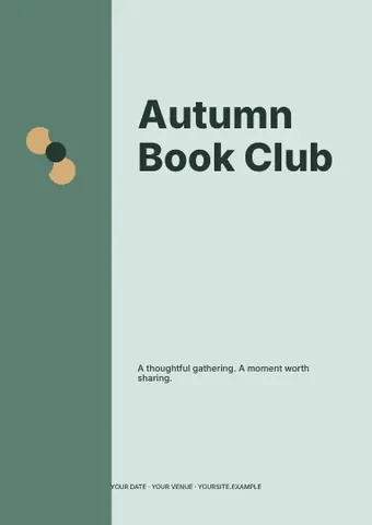Autumn Book Club · Column flyer template