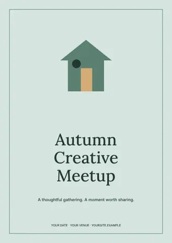 Autumn Creative Meetup · Frame flyer template