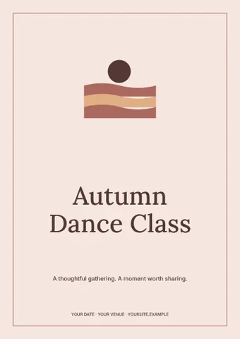 Autumn Dance Class · Frame flyer template