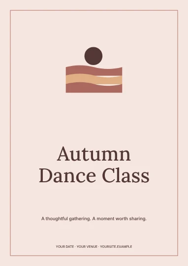 Autumn Dance Class · Frame flyer template