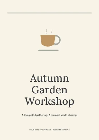 Autumn Garden Workshop · Classic flyer template