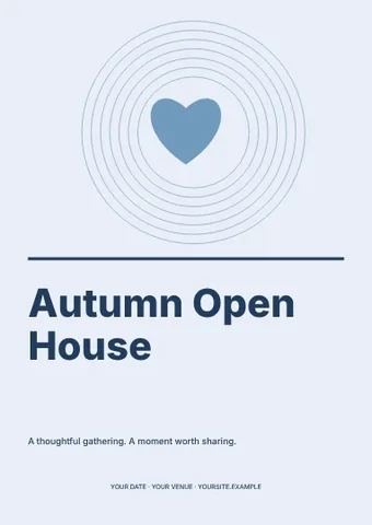 Autumn Open House · Contour flyer template