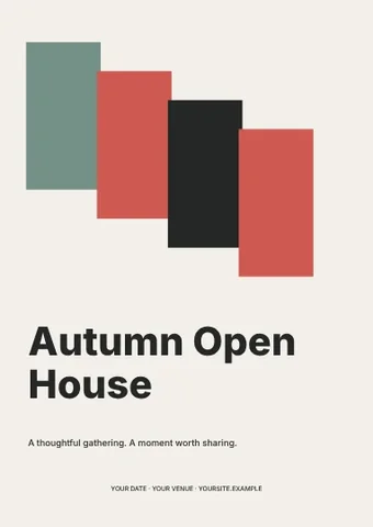 Autumn Open House · Terrace flyer template