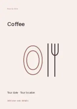 Coffee on us · Geometric flyer template