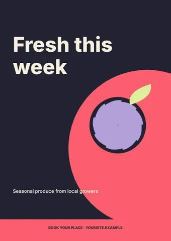 Fresh this week · Bold flyer template