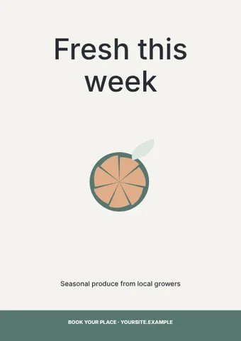 Fresh this week · Minimal flyer template