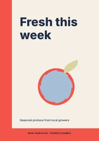 Fresh this week · Swiss flyer template
