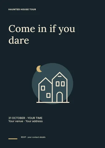 Haunted house tour flyer template