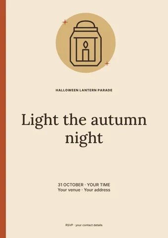 Halloween lantern parade flyer template
