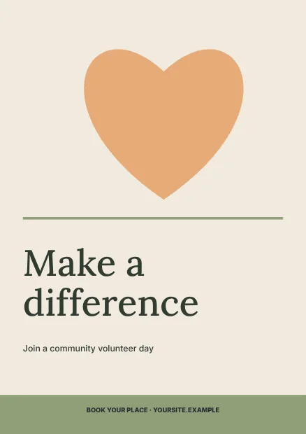 Make a difference · Editorial flyer template