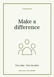 Make a difference · Elegant flyer template