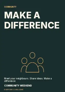 Make a difference · Playful flyer template