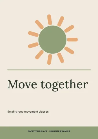 Move together · Editorial flyer template